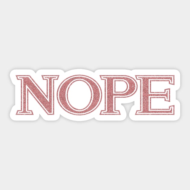 Sarcastic Pink Nope Sticker by k8creates